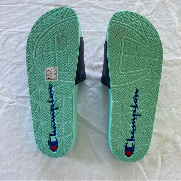 Men’s Champion Navy/Multicolor Slides - Picture 5 of 6